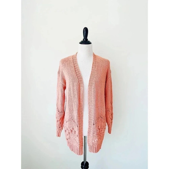 Boutique Brand Coral Chunky Cardigan Size M - Picture 2 of 11
